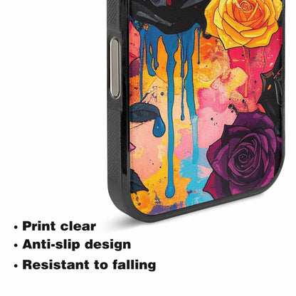 iPhone 16 Pro Case — Gothic Rose Gothic Roses Pattern Hundreds, Custom Printed Phone Case