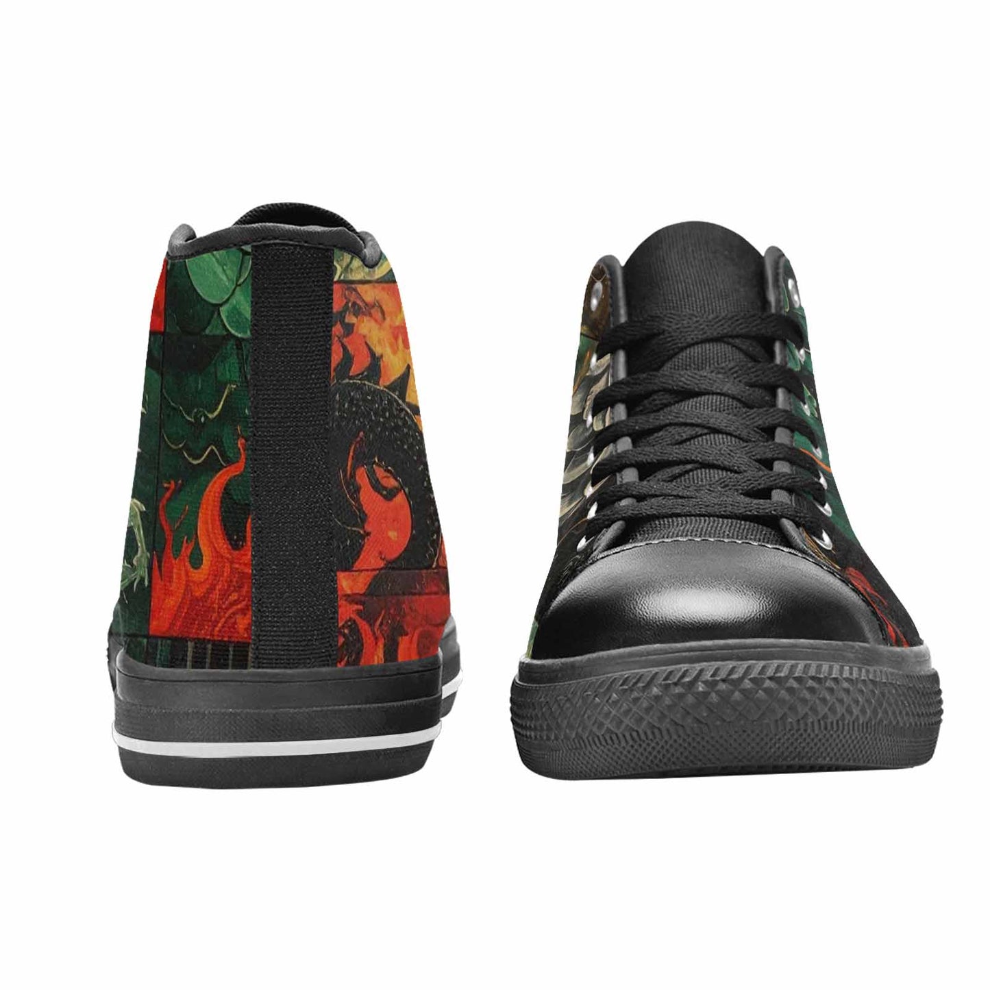 WOMEN'S Dragon Scale Fantasy High Top Canvas Cottagecore Custom Sneakers