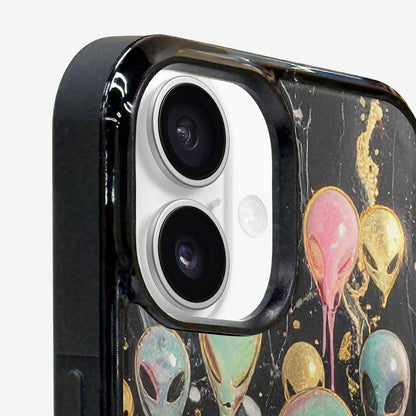 iPhone 16 Case — Aliens Marblemelting Aliens Pa 7eb Personalized, Custom Art Phone Cover