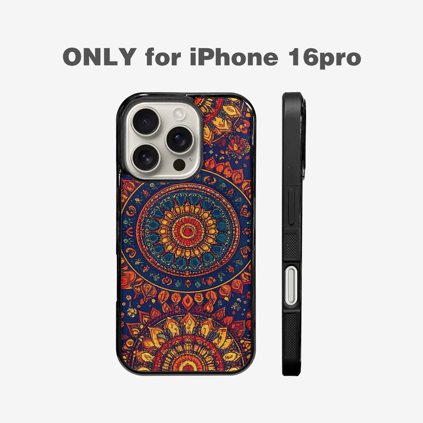 iPhone 16 Pro Case — Mandala Lions, Custom Made Phone Cover