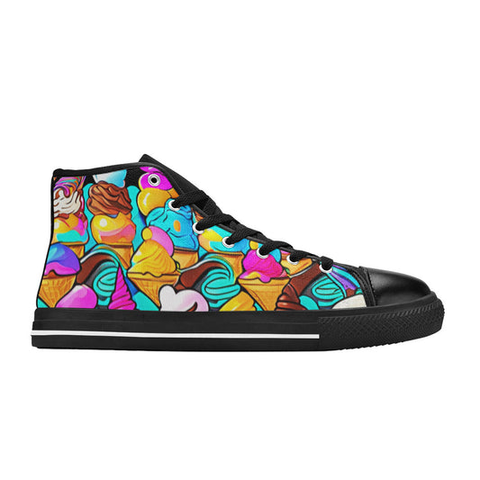 WOMEN'S Ice Cream Ice Cream High Top Canvas Neon Fantasy Shoes