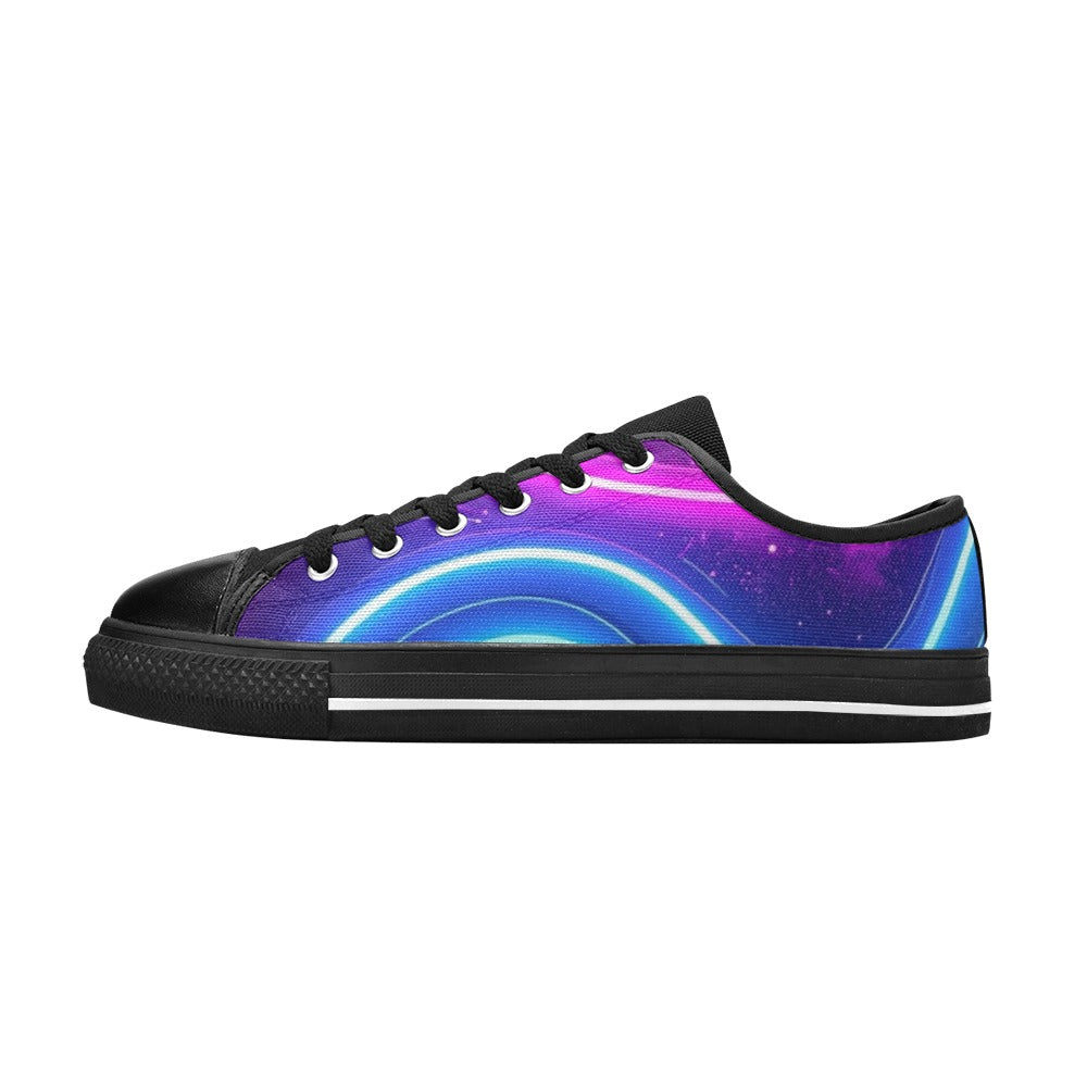 MEN'S 1980S Neon Cartoon Art Canvas Surreal Custom Sneakers