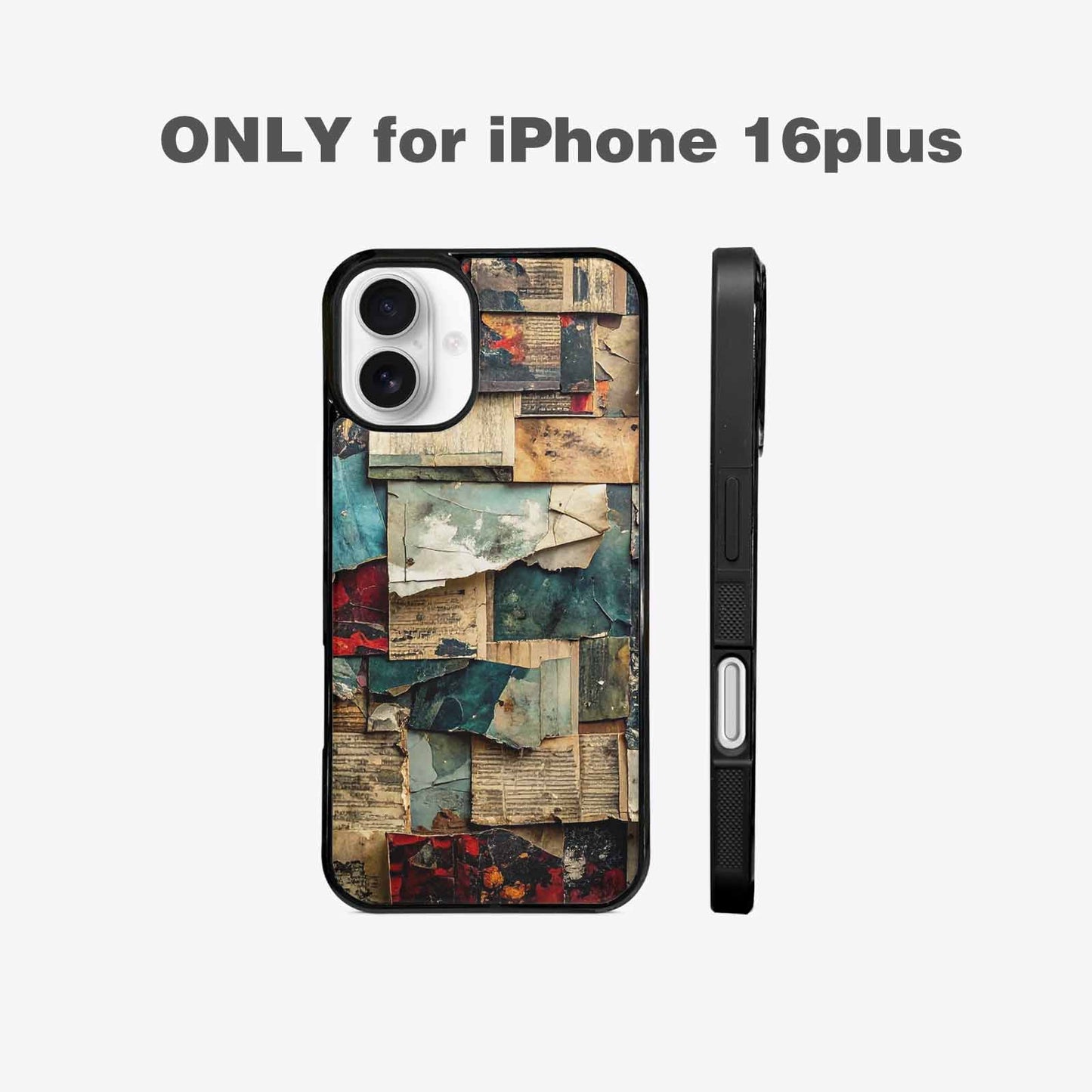iPhone 16 Plus Case — Distressed Grunge Texture Pattern Hundreds Of, Custom Printed Phone Case