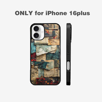iPhone 16 Plus Case — Distressed Grunge Texture Pattern Hundreds Of, Custom Printed Phone Case