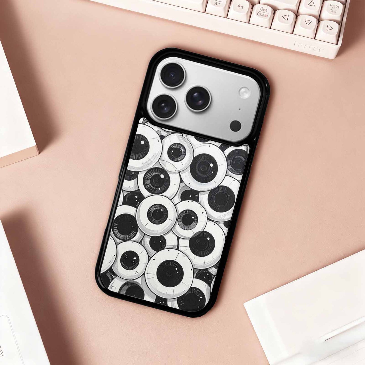 iPhone 17 Pro Case — Googly Cartoon Eyeballs Cartoon Cute, Custom Made Phone Cover