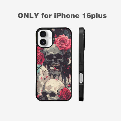 iPhone 16 Plus Case — Skulls And Roses Skulls And Roses, Custom Designed Case Cover