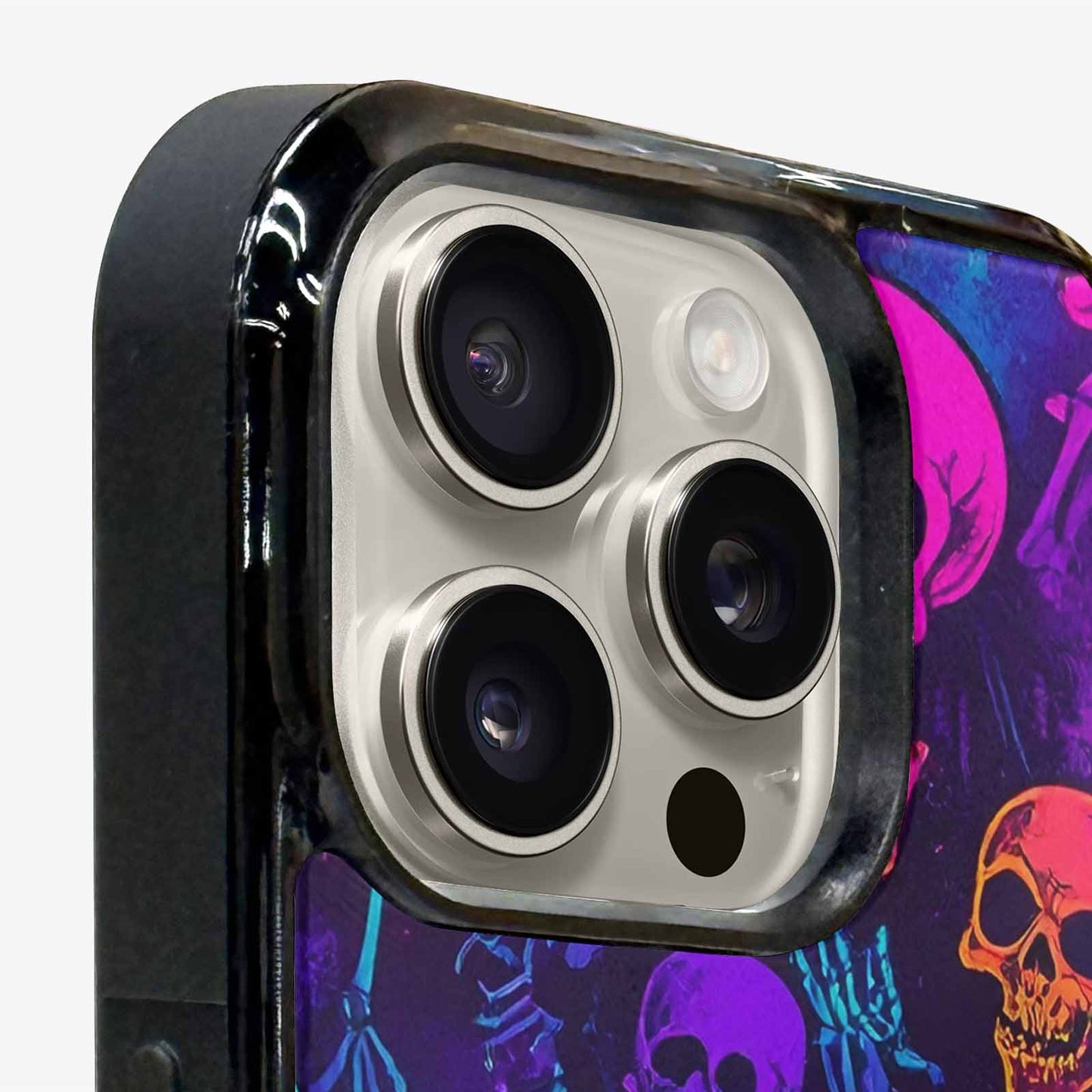 iPhone 16 Pro Max Case — Glowing Skeleton Pattern Hundreds Of Small, Custom Phone Case