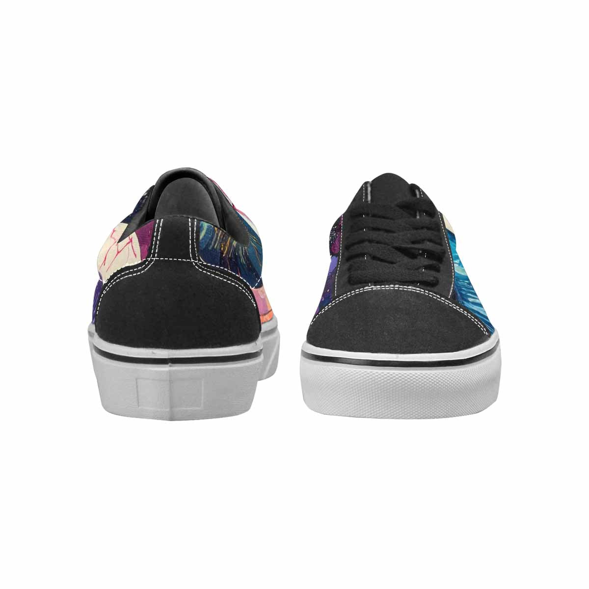 WOMEN'S Cartoon Eyeballs Galaxy Canvas Lace-Up Wallpaper Art Custom Sneakers