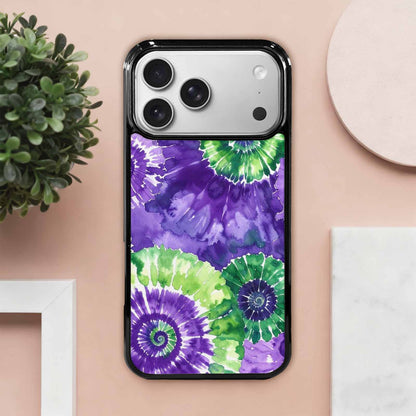 iPhone 17 Pro Max Case — Tie Dye Purple Green Tie Dye, Custom Print Case Cover