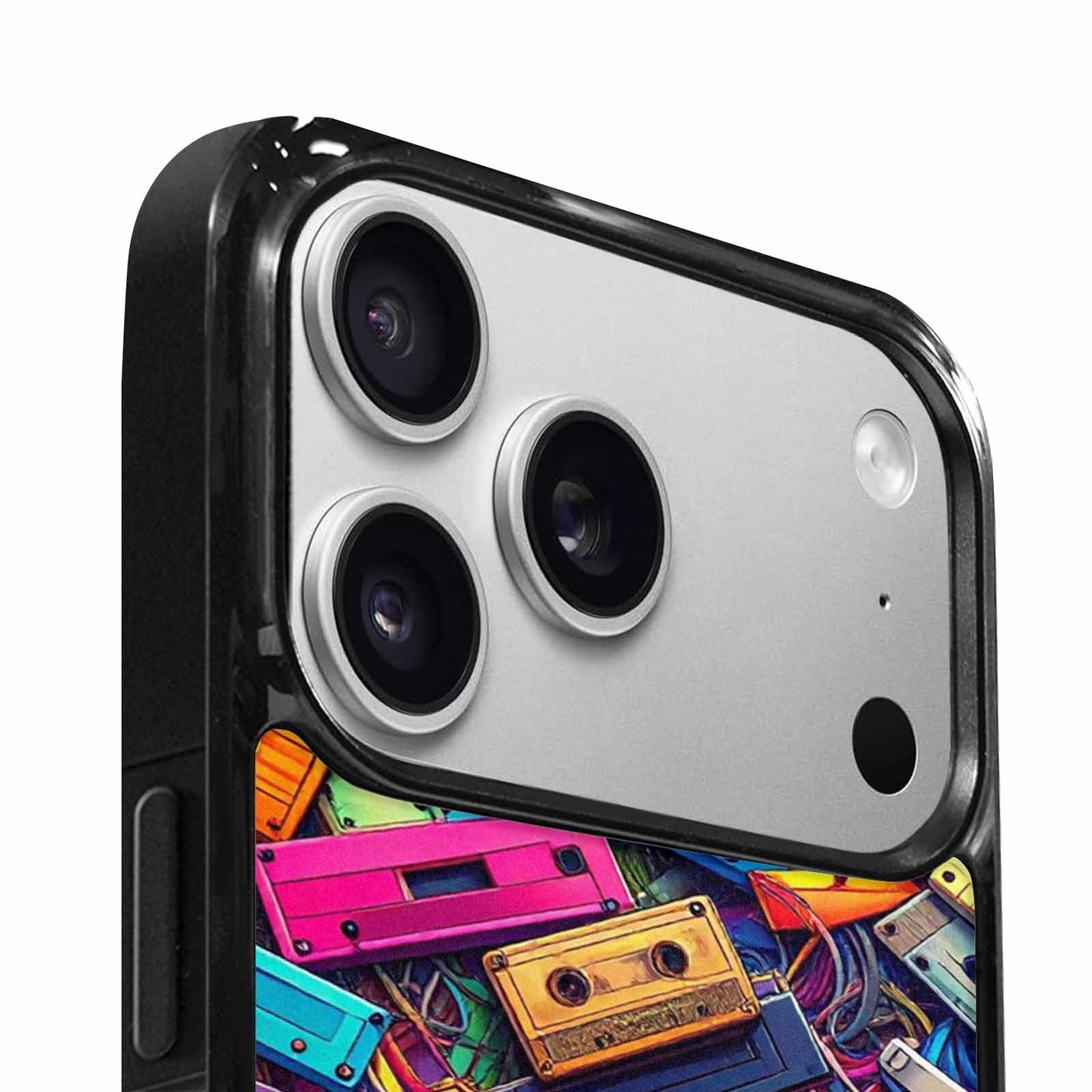 iPhone 17 Pro Max Case — Retro Cassette Tape Pattern Retro Vintage, Personalized Phone Case