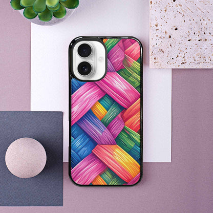 iPhone 16 Case — Polysexual Flag Color Theme Small Rainbow, Custom Print Case Cover