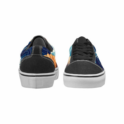 WOMEN'S Ocean Wave Canvas Lace-Up Surreal Sneakers