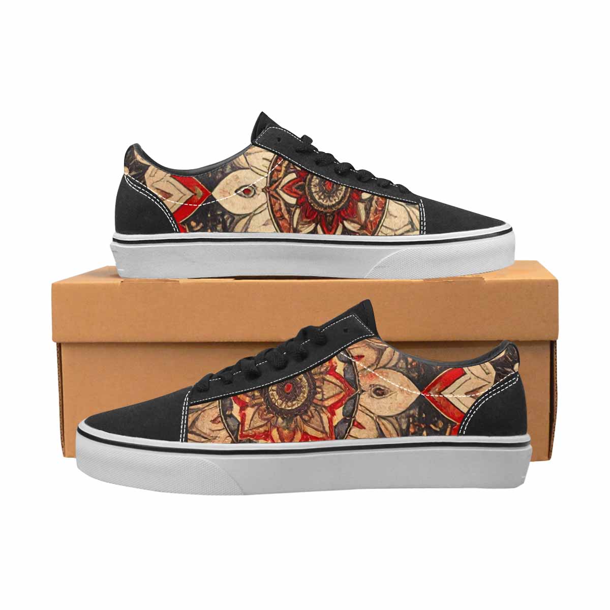 MEN'S Mandala Canvas Lace-Up Vibrant Chaos Shoes