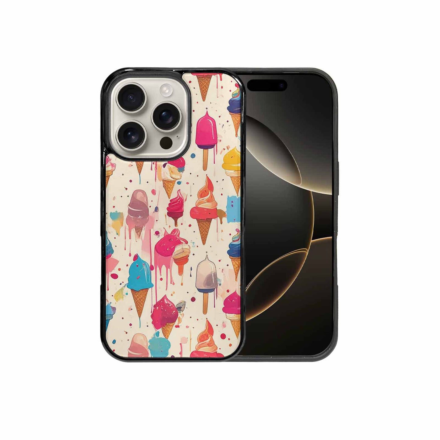 iPhone 16 Pro Case — Ice Cream Motif Ice Cream Motifs, Unique Phone Case Design