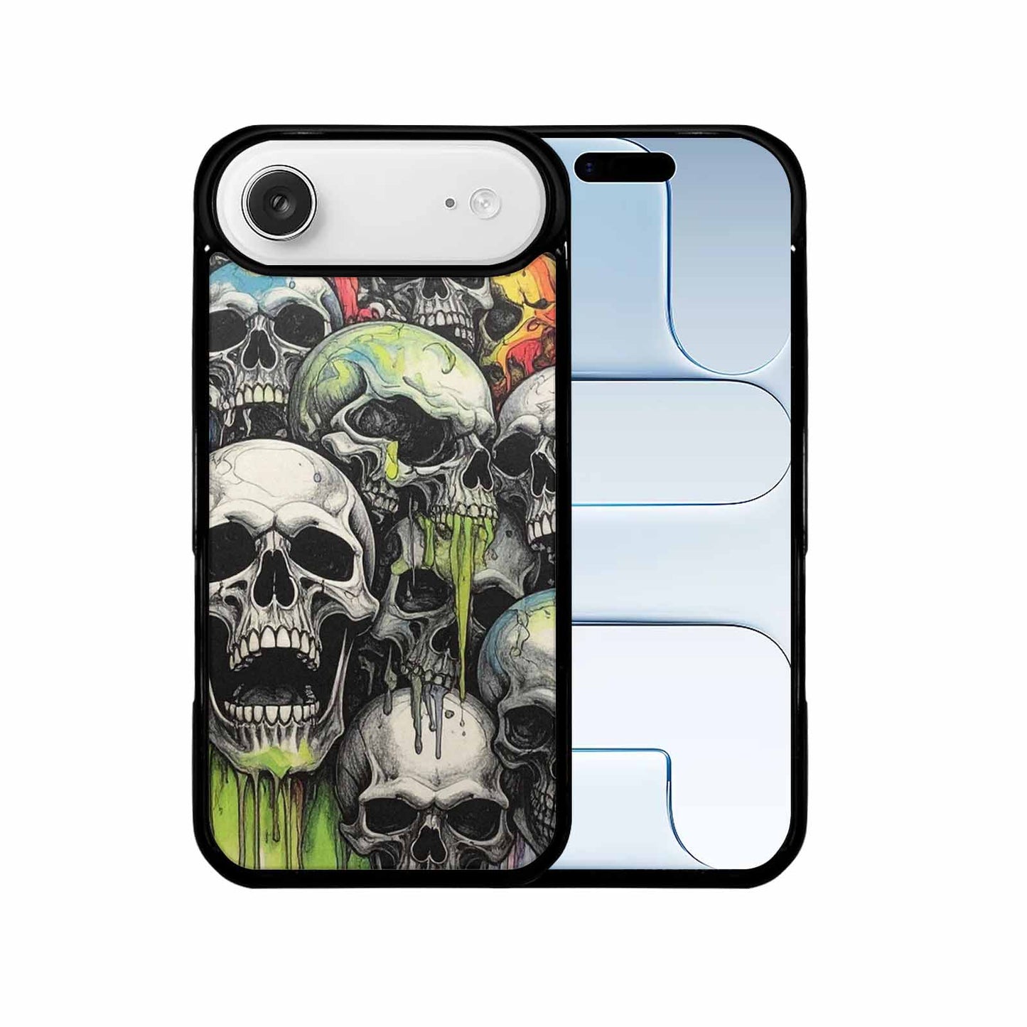 iPhone 17 Air Case — Rainbow From Skulls Mouth Black Gothic, Custom Art Phone Cover