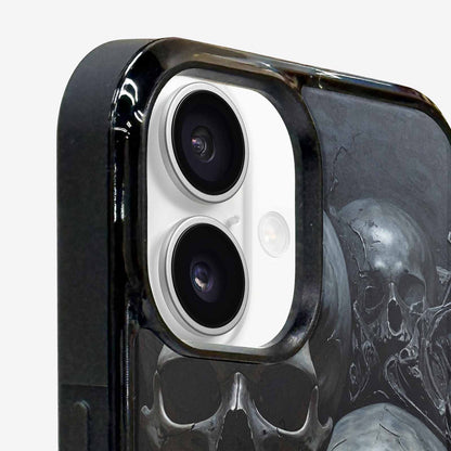 iPhone 16 Case — Grey Dark Black And Grey Tones, Custom Made Phone Cover