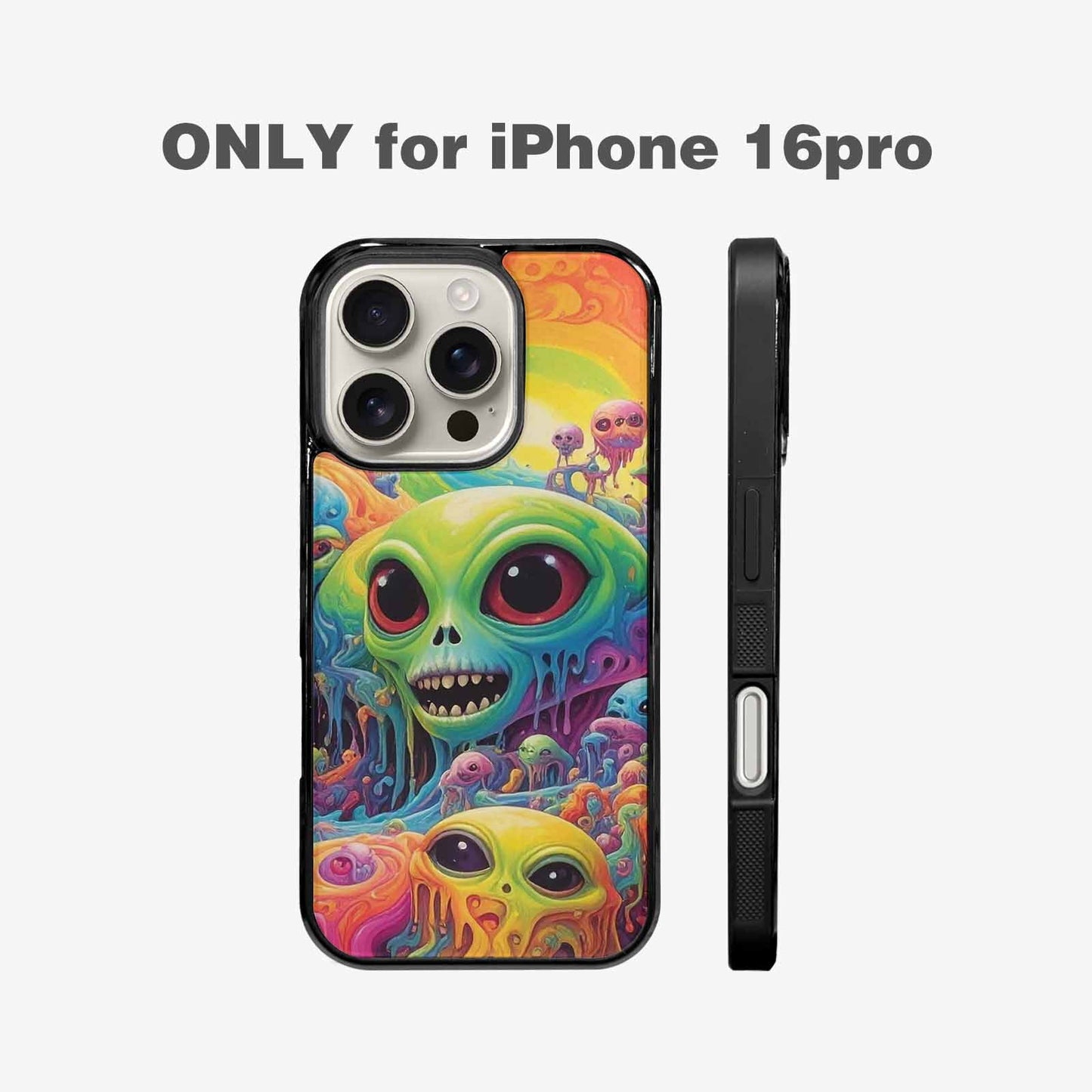 iPhone 16 Pro Case — Aliens Tie Dyemelting Aliens P, Personalized Phone Case