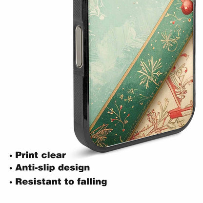 iPhone 15 Pro Max Case — Christmas Wrapping Paper Pattern Art Wallpaper, Personalized Phone Case