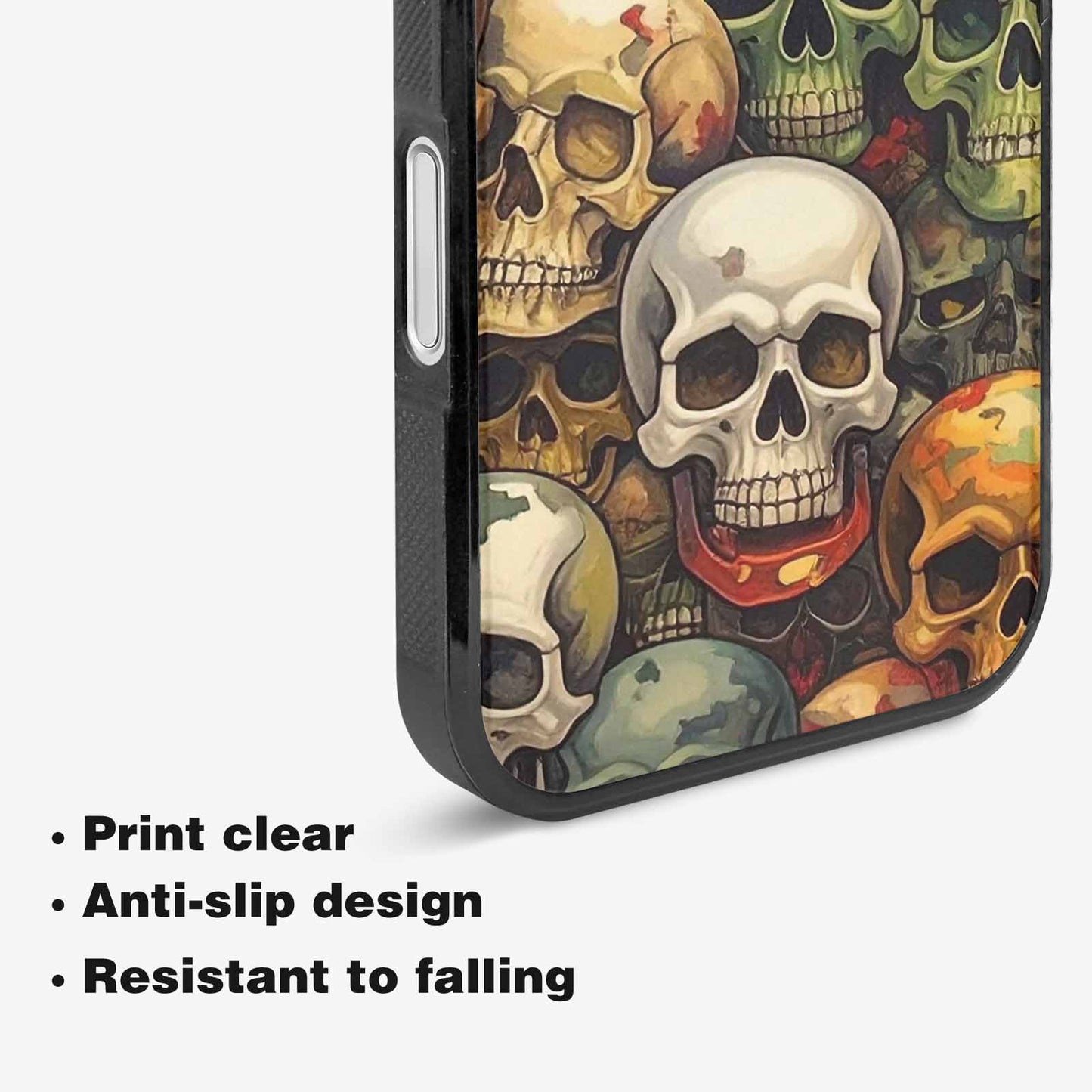 iPhone 16 Plus Case — Skulls Pattern Hundreds Of Sma, Custom Art Phone Cover