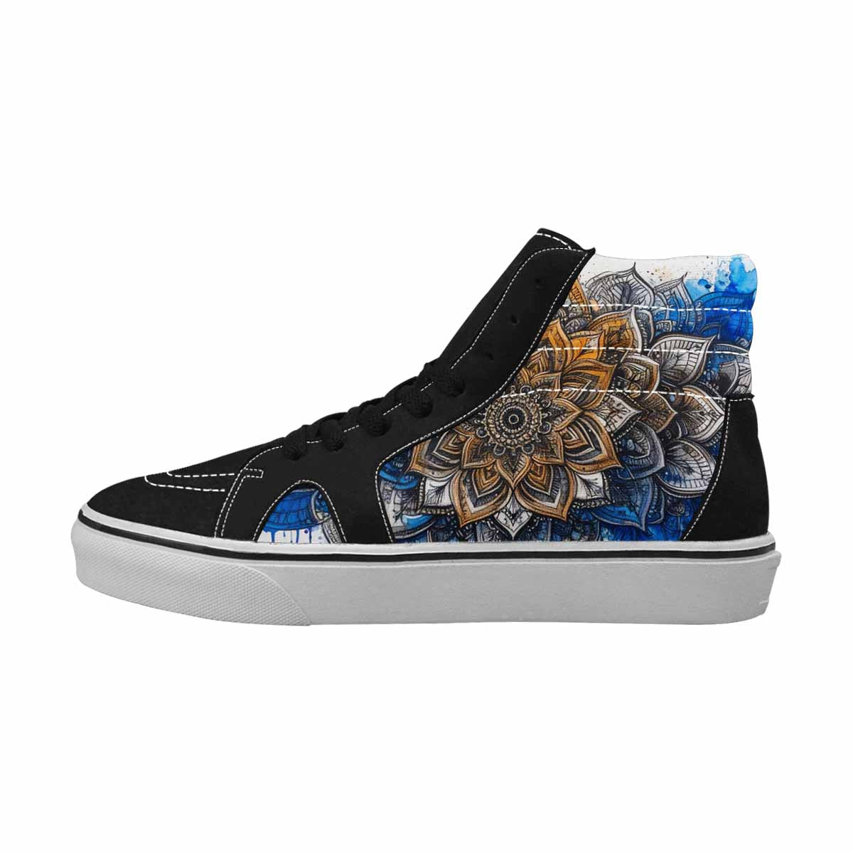 MEN'S Mandala Medallion High Top Canvas Y2K Custom Shoes
