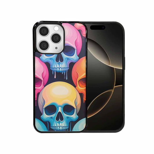 iPhone 15 Pro Max Case — Dripping Candy Skulls, Original Design Phone Case