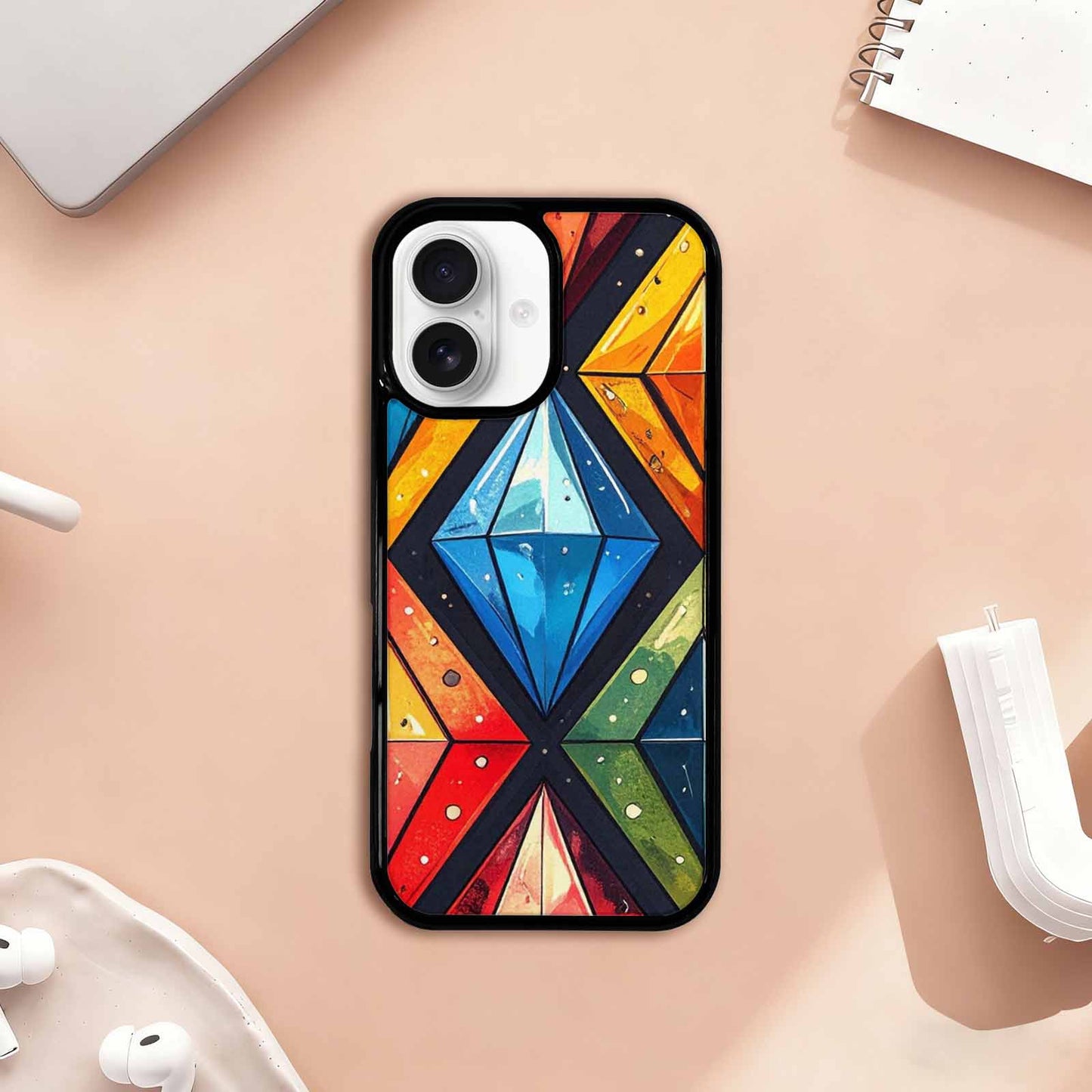iPhone 17 Case — Vintage Summer Diamond Retro Vintage, Custom Art Phone Cover