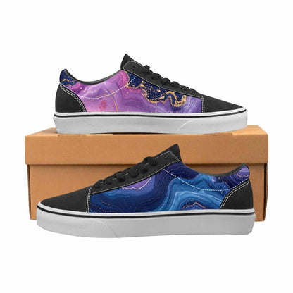 MEN'S Marble Galaxy Canvas Lace-Up Cottagecore Custom Sneakers