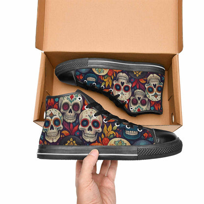 MEN'S Skull High Top Canvas Dark Academia Shoes