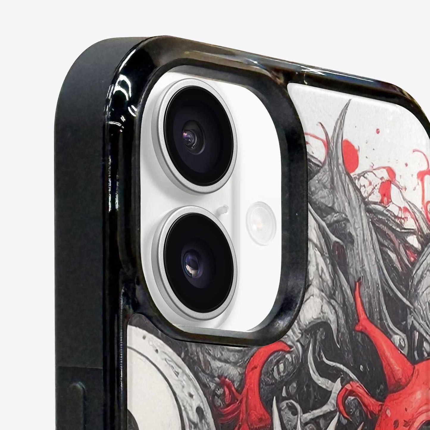 iPhone 16 Plus Case — Multi Eye Monster Black Red Ink, Custom Art Phone Cover