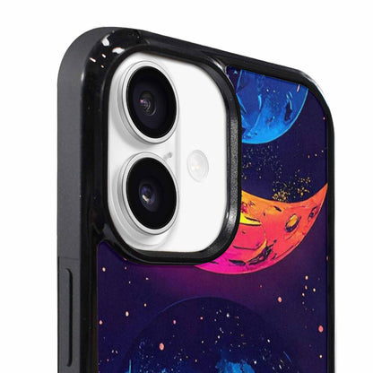 iPhone 17 Case — Neon Winter Moon Cartoon Cute, Custom Printed Phone Case