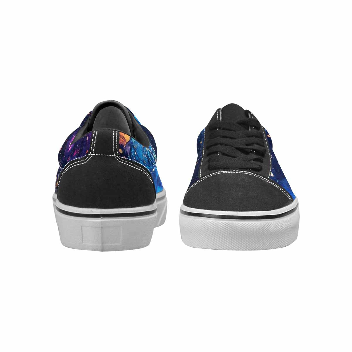 MEN'S Galaxy Snake Print Canvas Lace-Up Cottagecore Sneakers