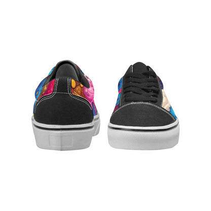 WOMEN'S Melting Ice Cream Monster Lace-Up Canvas Neon Fantasy Custom Shoes