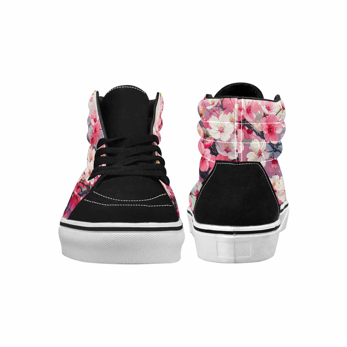 MEN'S Cherry Blossom Branch High Top Canvas Grunge Shoes