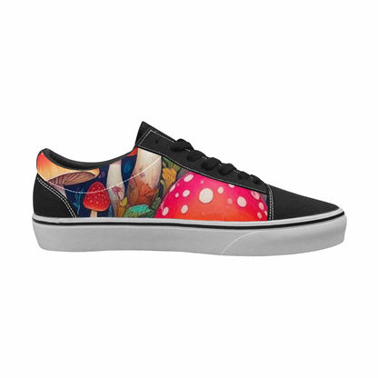 WOMEN'S Mushrooms (general) Lace-Up Canvas Cottagecore Custom Sneakers