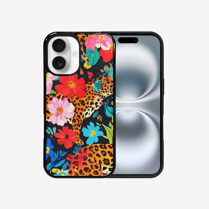 iPhone 16 Case — Leopard Print Floral, Customized Protective Case