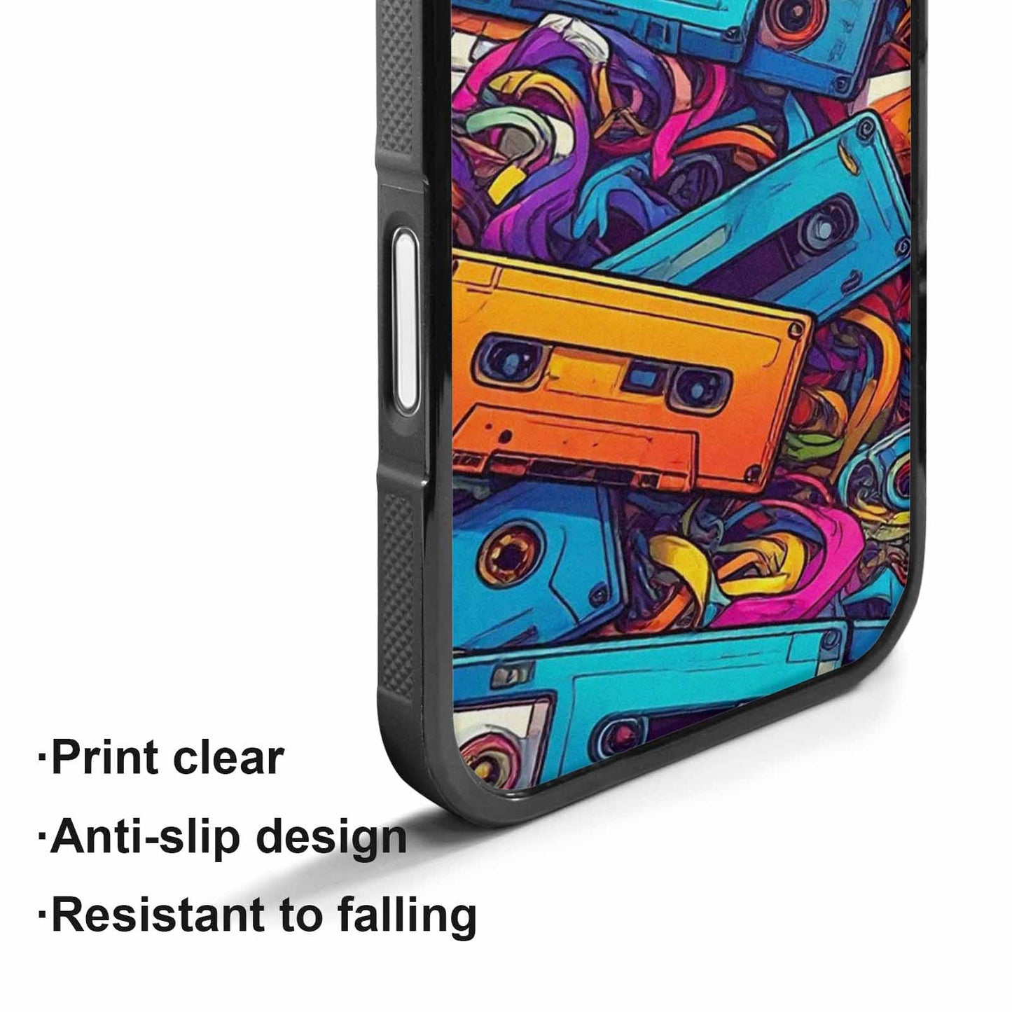 iPhone 17 Case — Retro Cassette Tape Pattern Retro Vintage, Custom Art Phone Cover