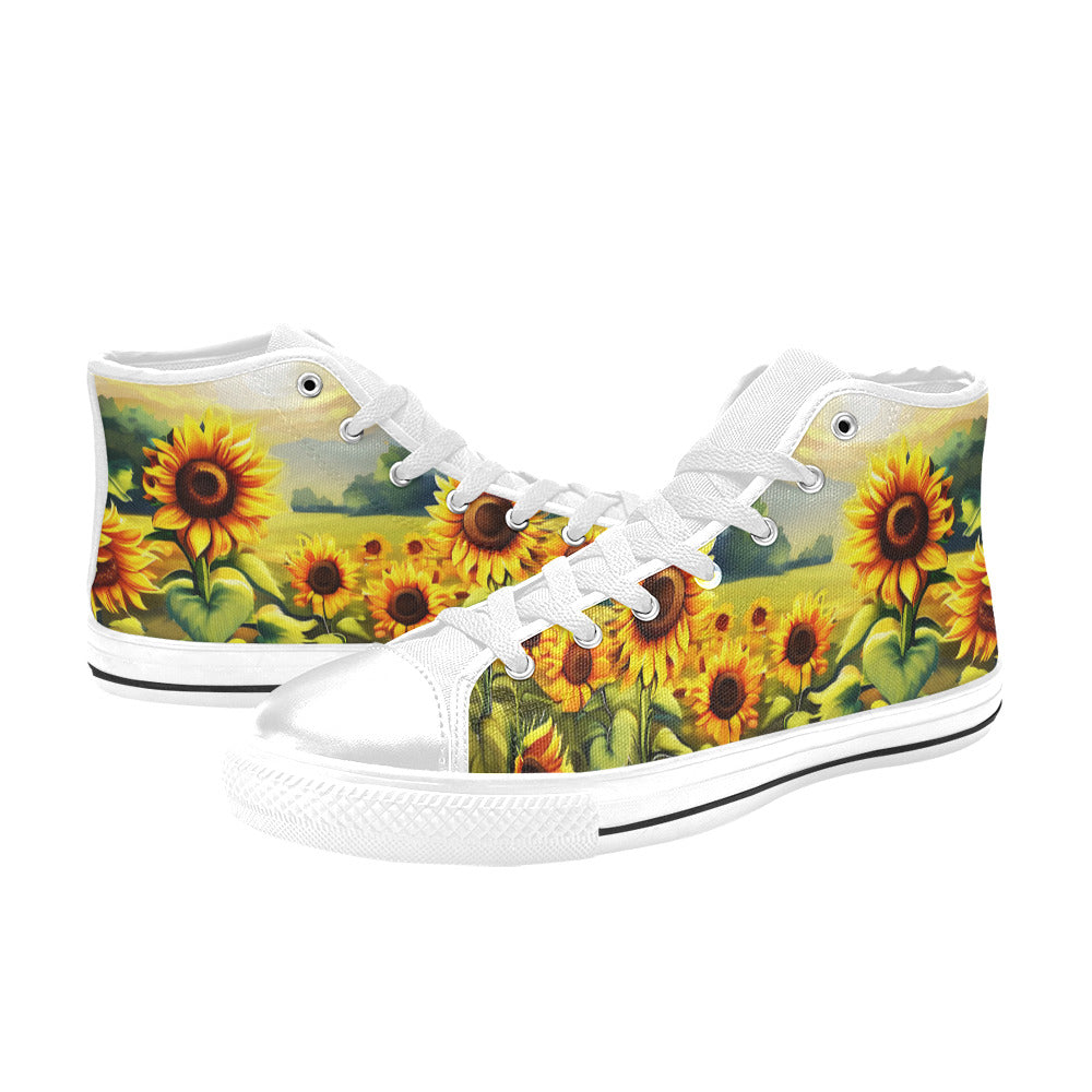 MEN'S Sunflowers Art 2 Men’S High Top Canvas Dreamcore Custom Shoes