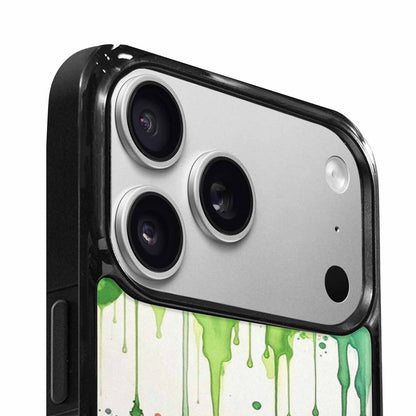 iPhone 17 Pro Max Case — Black &amp; Green Ink Tie Dye, Custom Art Phone Cover