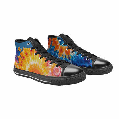 WOMEN'S Tie Dye Mixed Style High Top Canvas Grunge Custom Sneakers