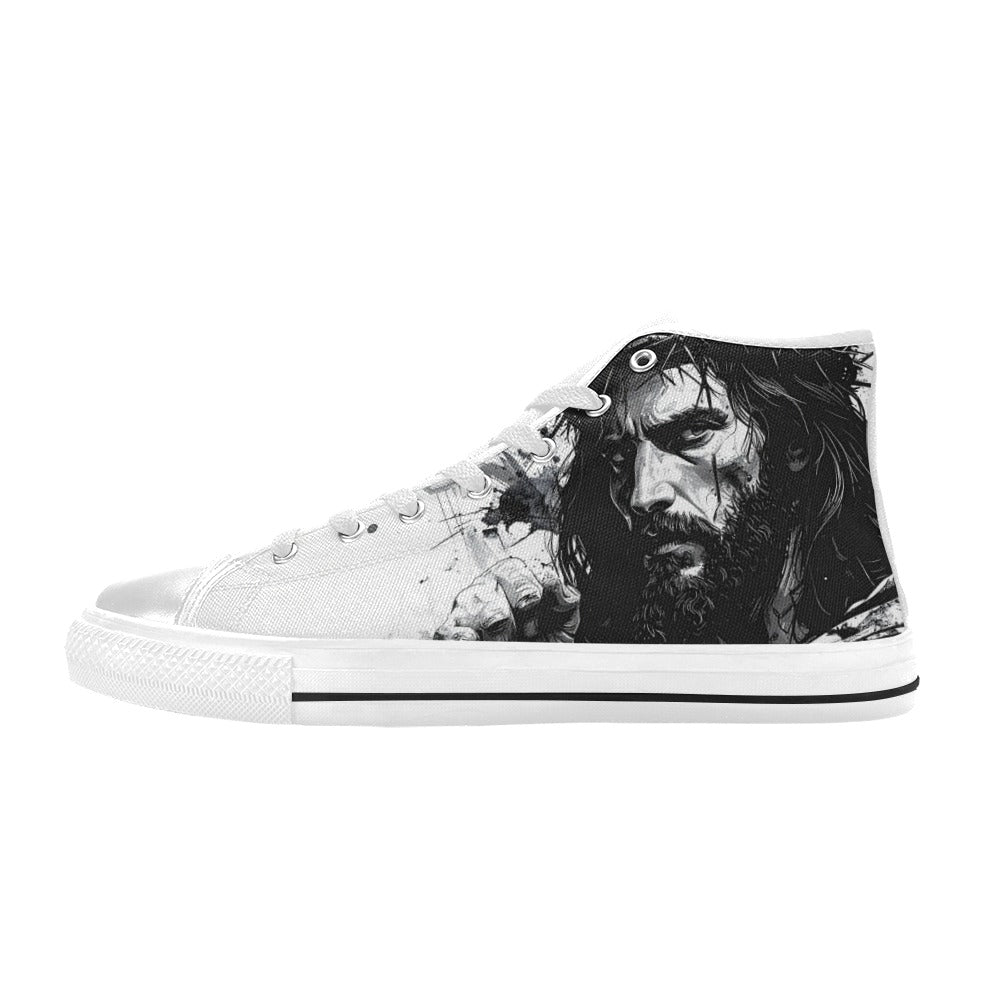 MEN'S Jesus_Ht_14 Men’S High Top Canvas Neon Fantasy Custom Sneakers
