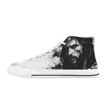 MEN'S Jesus_Ht_14 Men’S High Top Canvas Neon Fantasy Custom Sneakers