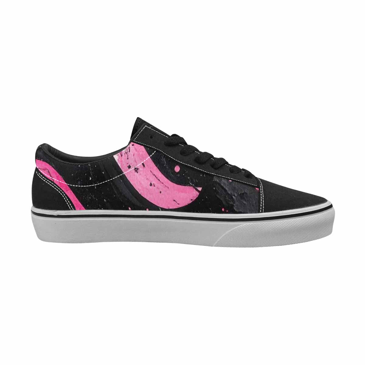 WOMEN'S Zebra Stripe Burst Lace-Up Canvas Kaleidoscope Custom Sneakers