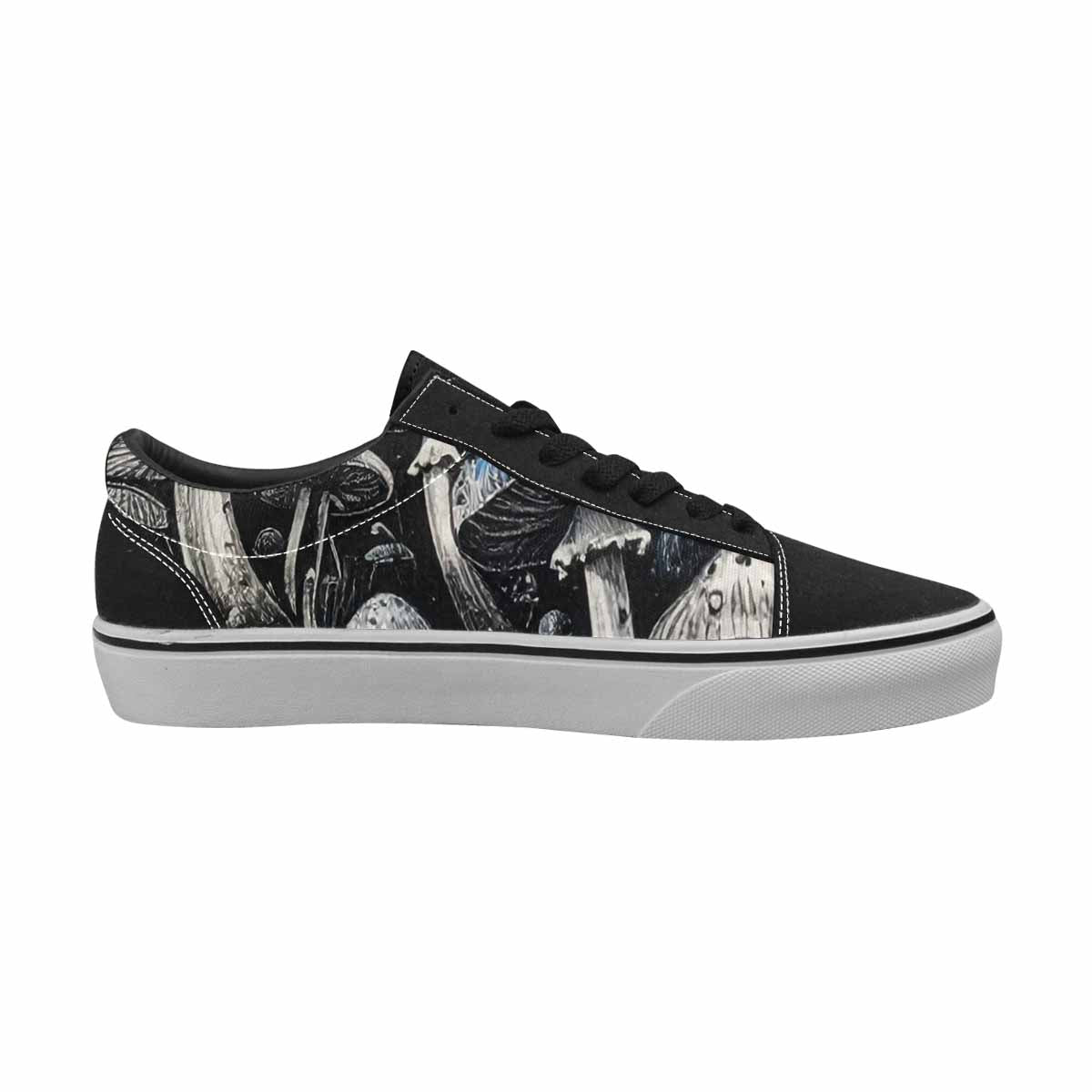 WOMEN'S Mushrooms (general) Lace-Up Canvas Wallpaper Art Custom Sneakers