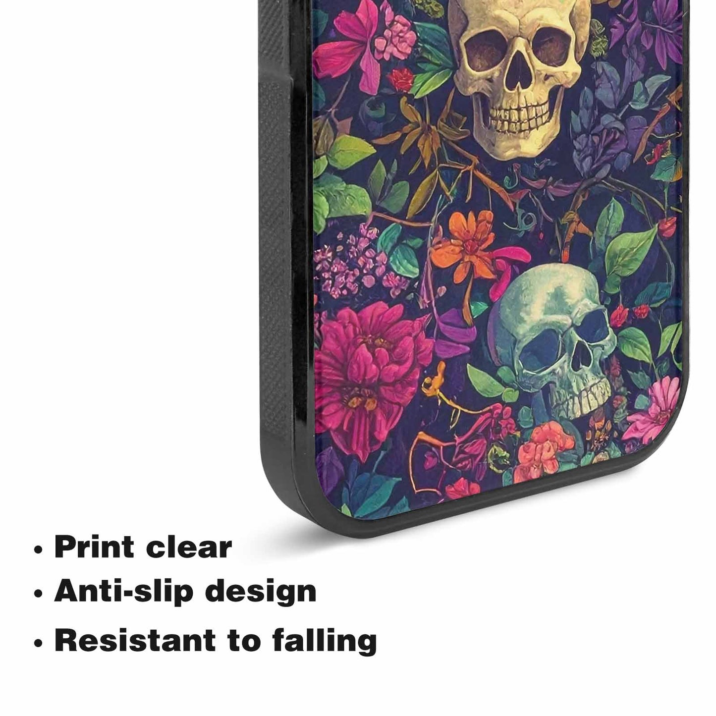 iPhone 15 Plus Case — Skulls Botanicalskulls Pattern, Custom Art Phone Cover