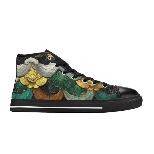 KIDS' Dragon Scale Fantasy Art High Top Canvas Surreal Sneakers