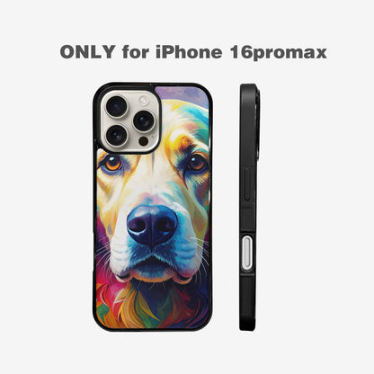 iPhone 16 Pro Max Case — Golden Retriever Watercolor Art Pattern, Custom Printed Phone Case