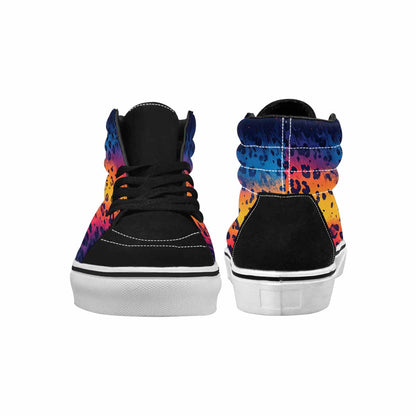 MEN'S Leopard Print Gradient High Top Canvas Surreal Shoes