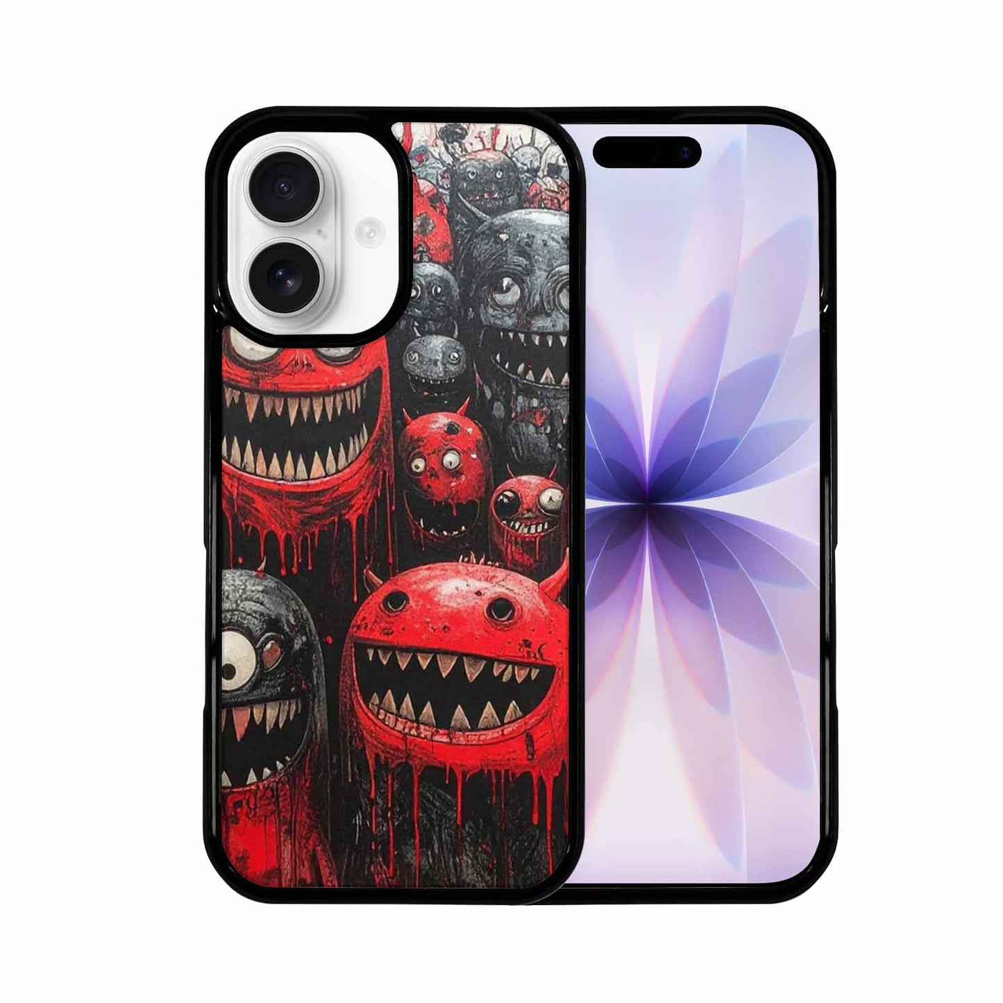 iPhone 17 Case — Black &amp; Red Ink Cartoon Cute, Original Design Phone Case