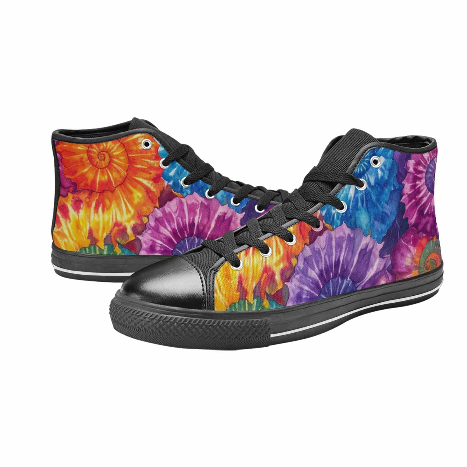 MEN'S Tie Dye Swirl High Top Canvas Surreal Shoes