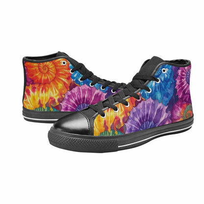 MEN'S Tie Dye Swirl High Top Canvas Surreal Shoes